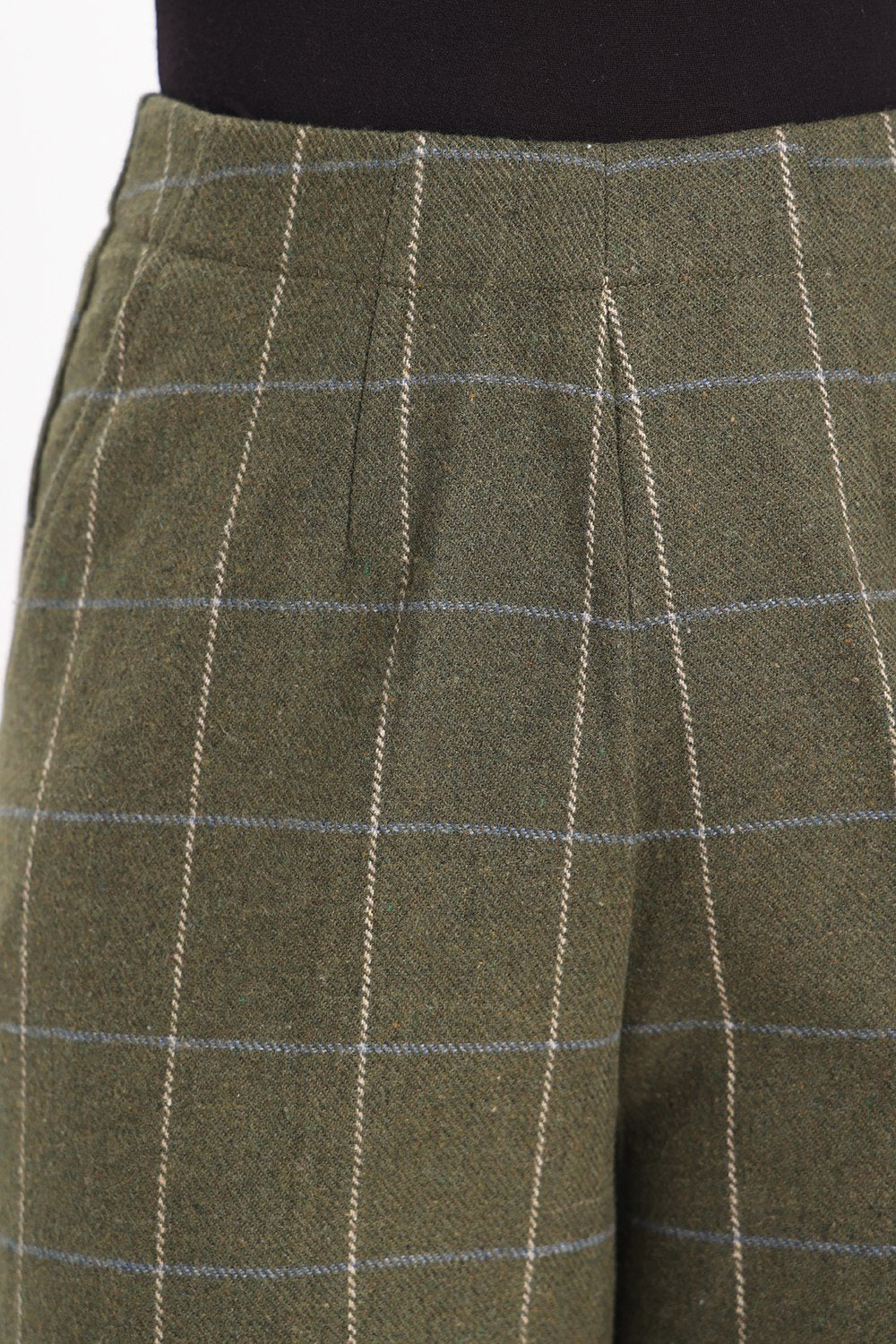 Tweed Flow Pants - Green Check