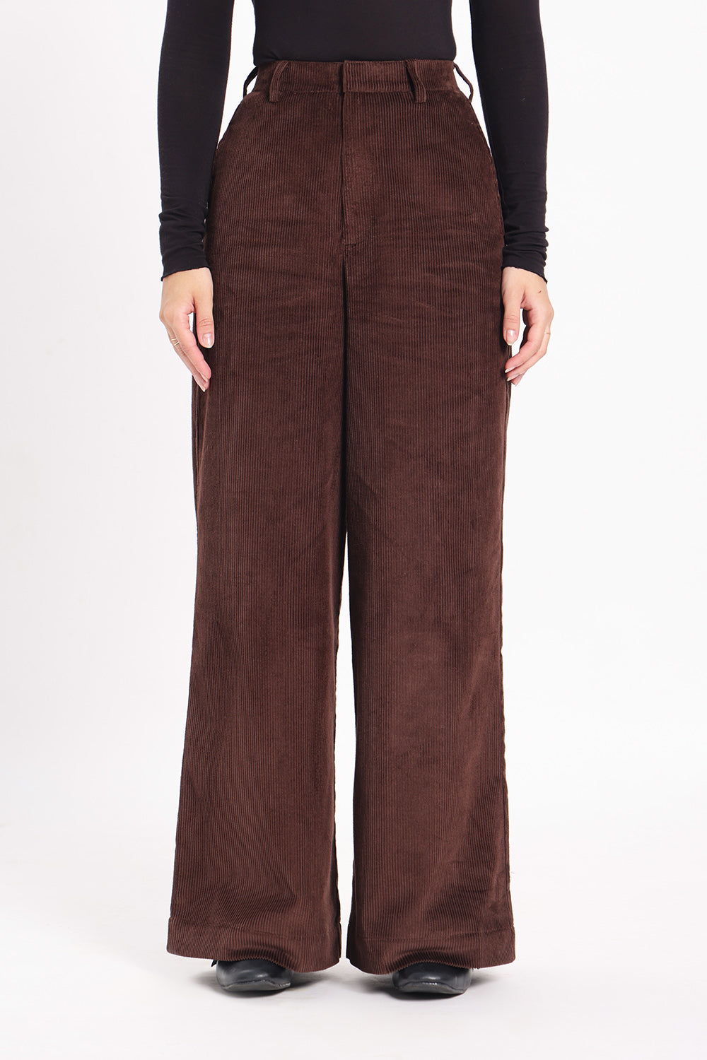 Córd Wide-Leg Pants - Brown