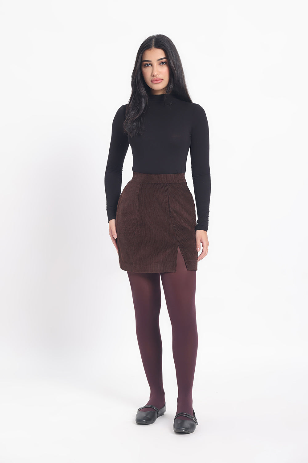 Córd Mini Skirt - Brown