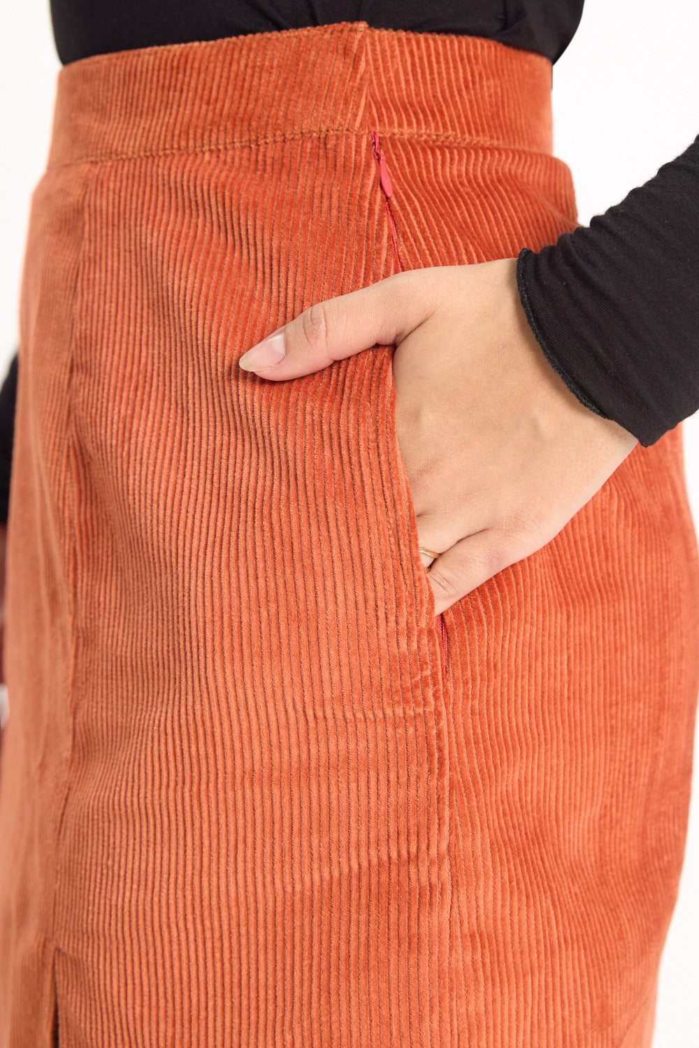 Córd Mini Skirt - Rust Orange