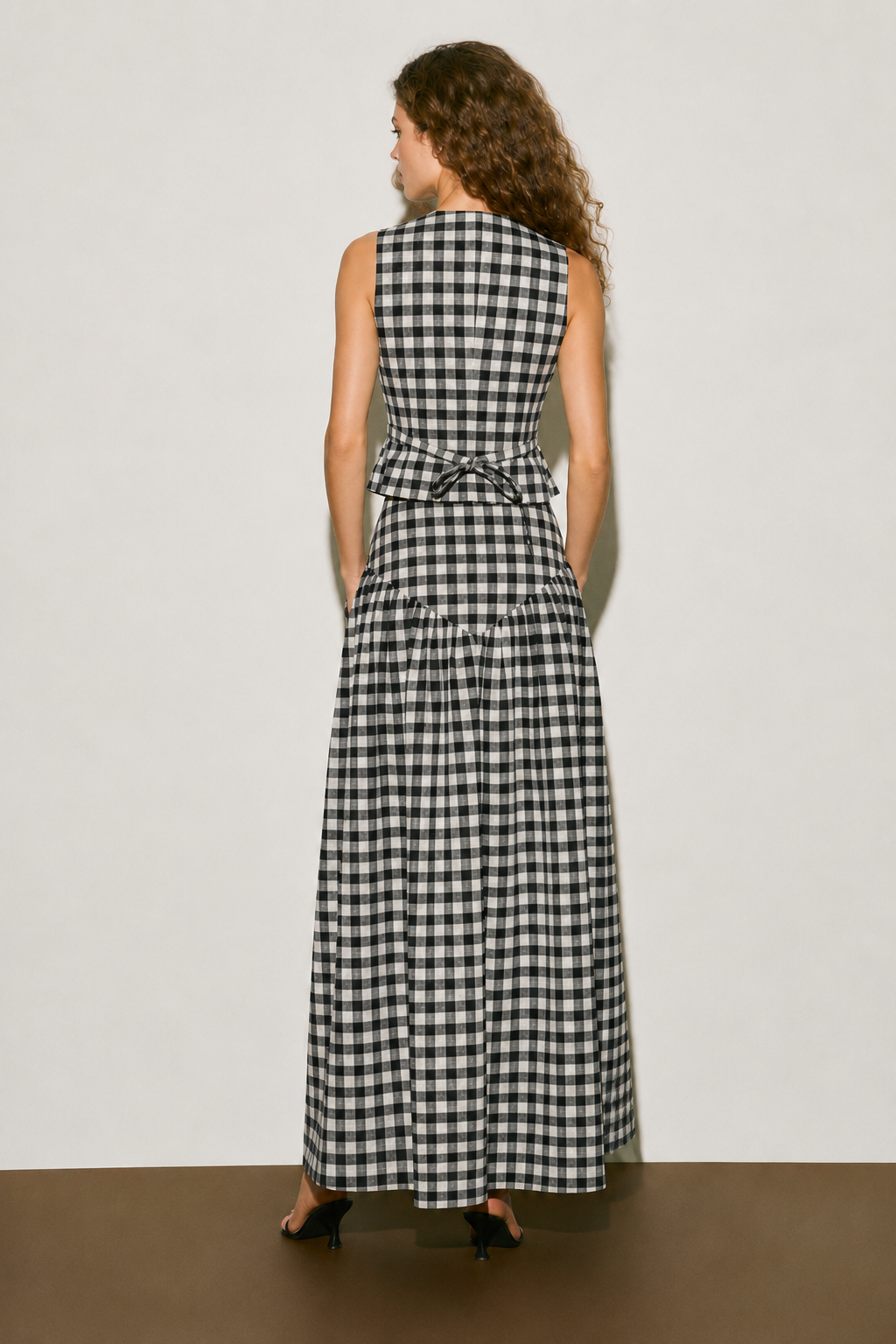 Ivy Skirt Coord - Black Check
