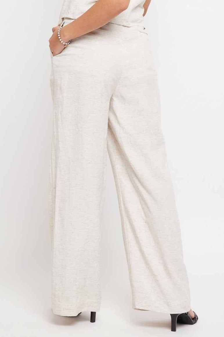 Girth High-Waisted Linen Pants | Off White