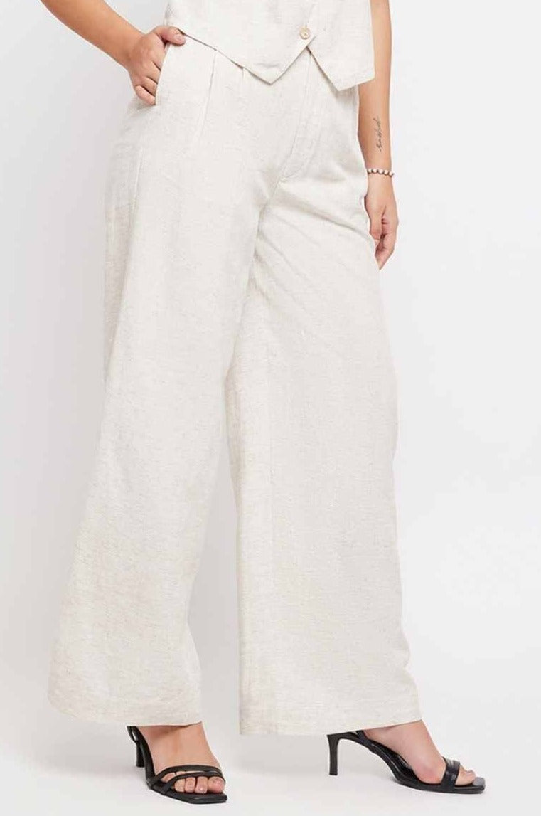 Girth High-Waisted Linen Pants | Off White