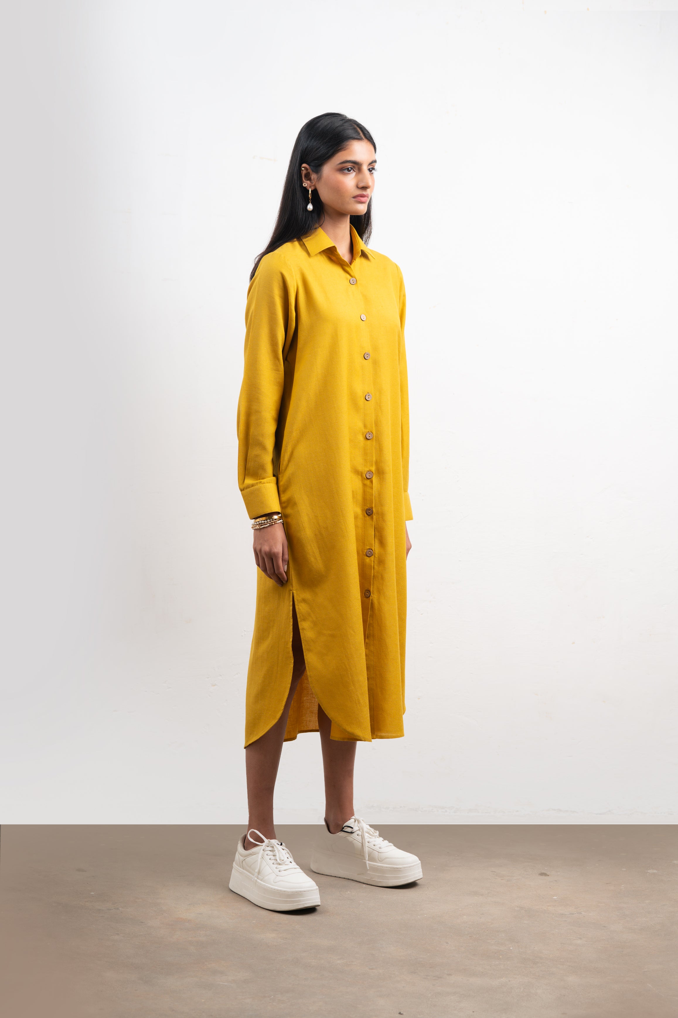 Raffle Shirtdress | Mustard