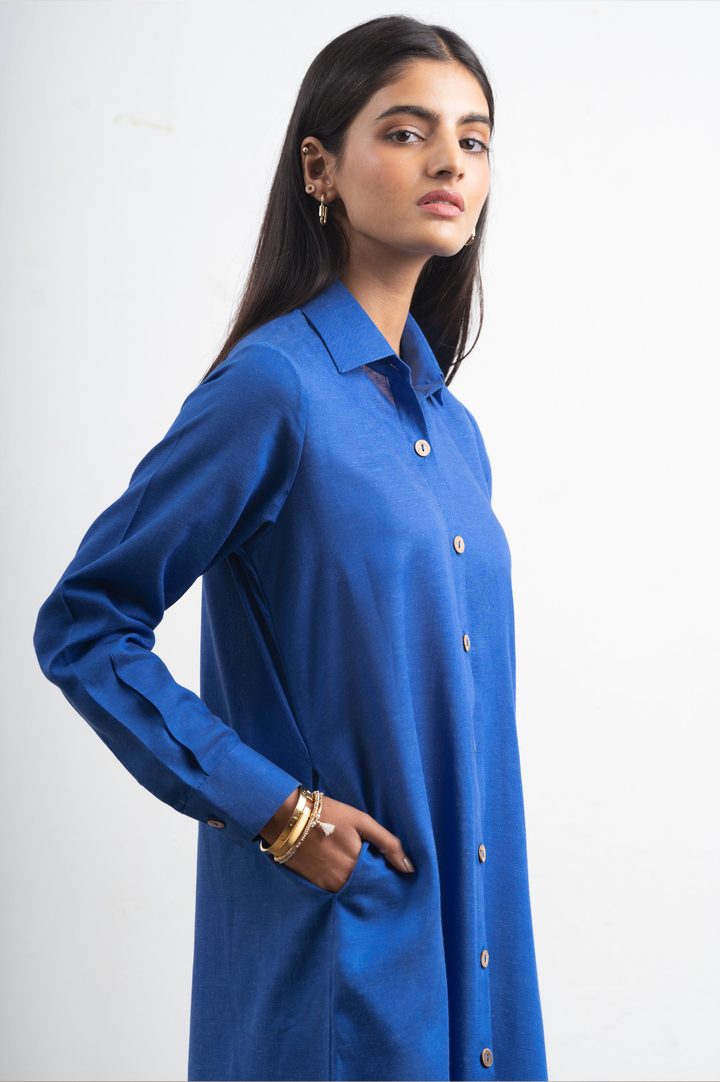 Raffle Shirtdress | Blue