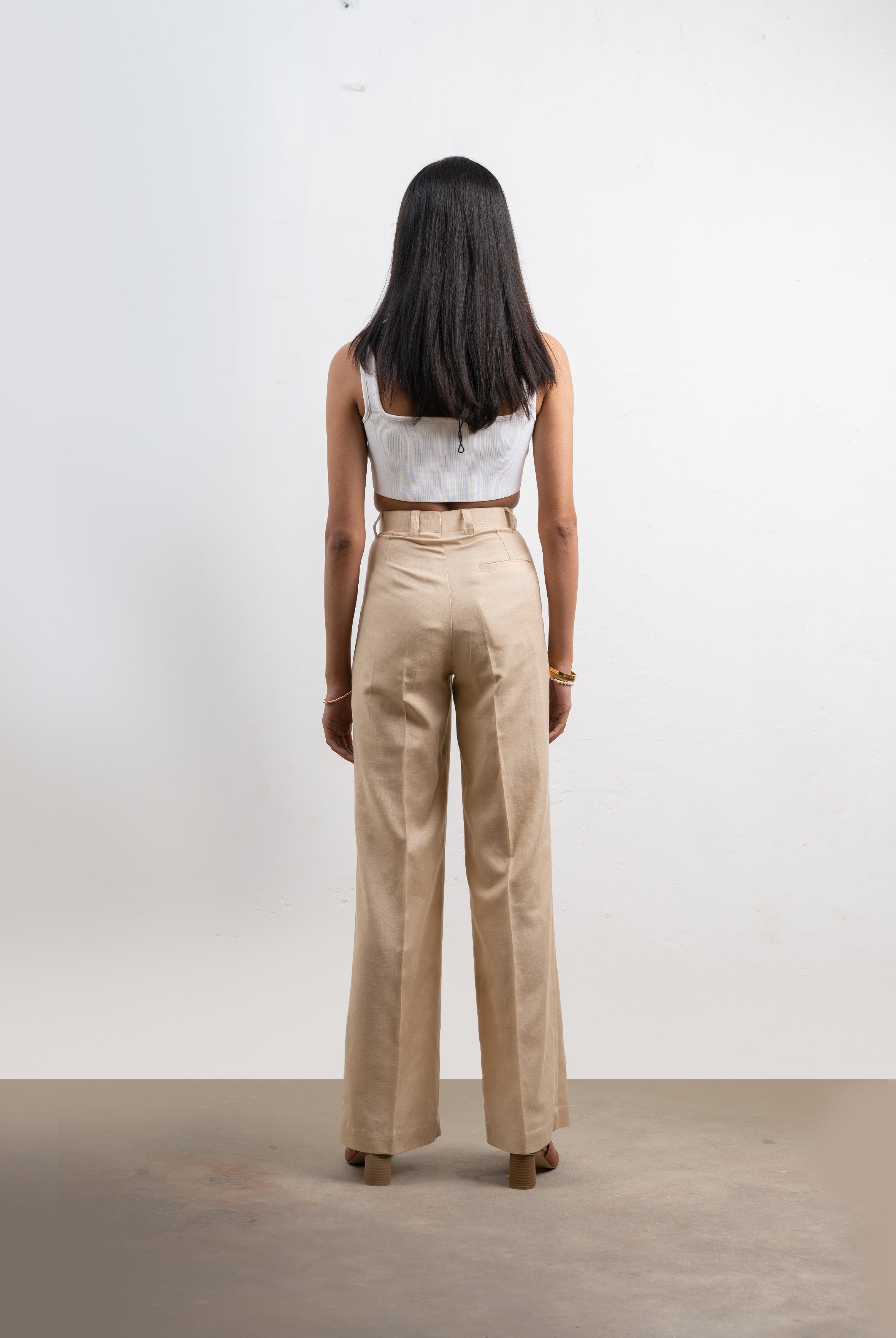 Girth High-Waisted Linen Pants | Beige