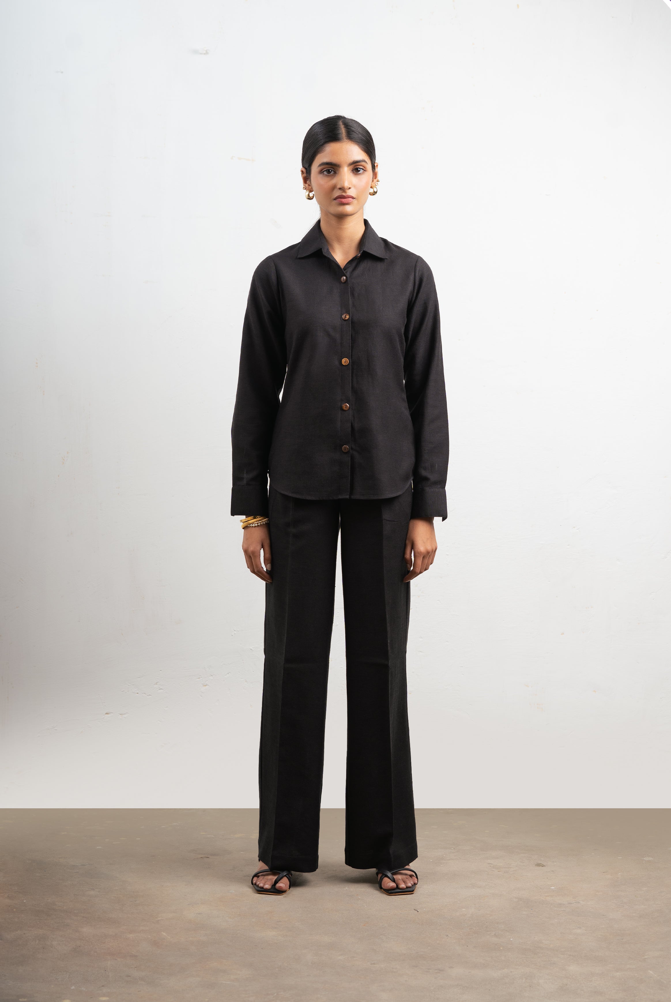 Zoro Fitted Shirt Set | Black