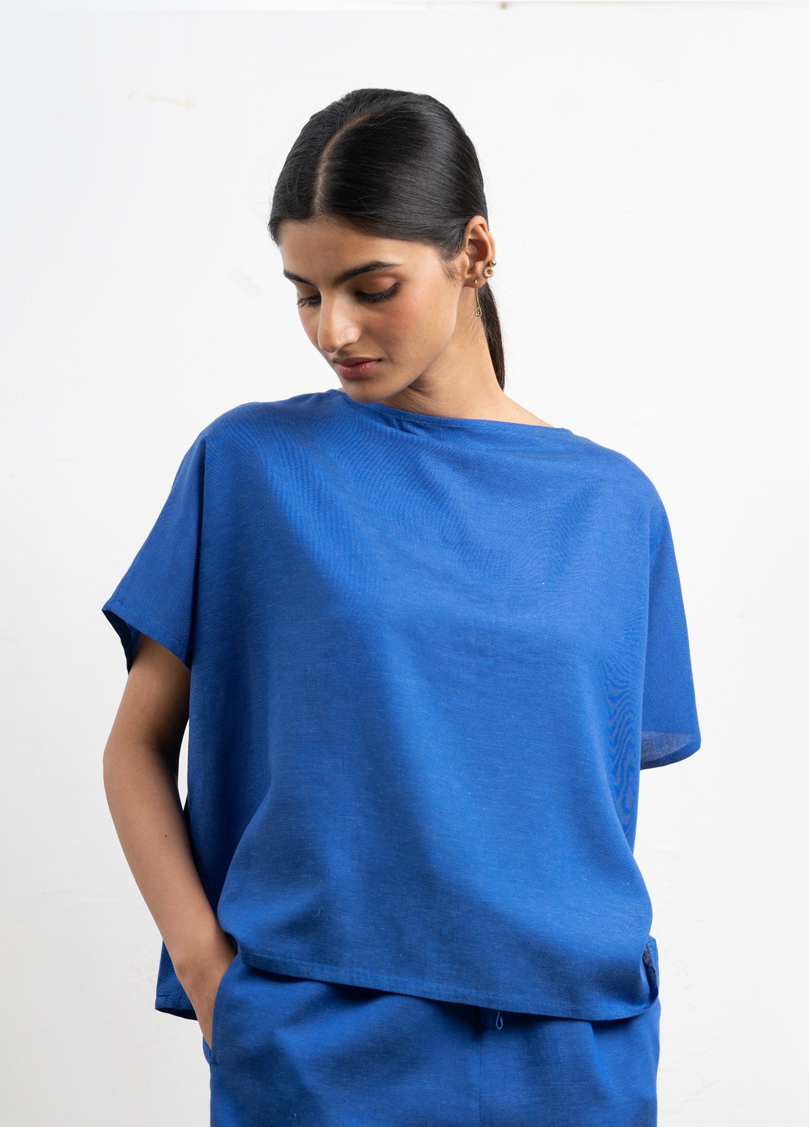 Dahlia Lounge Top | Blue