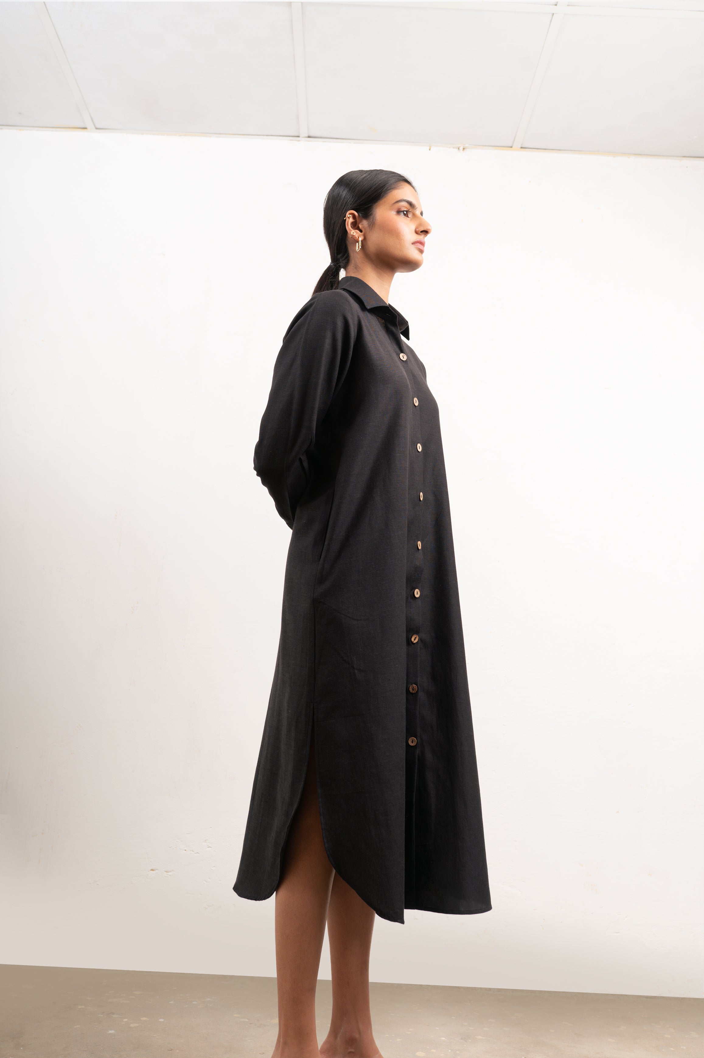 Raffle Shirtdress | Black