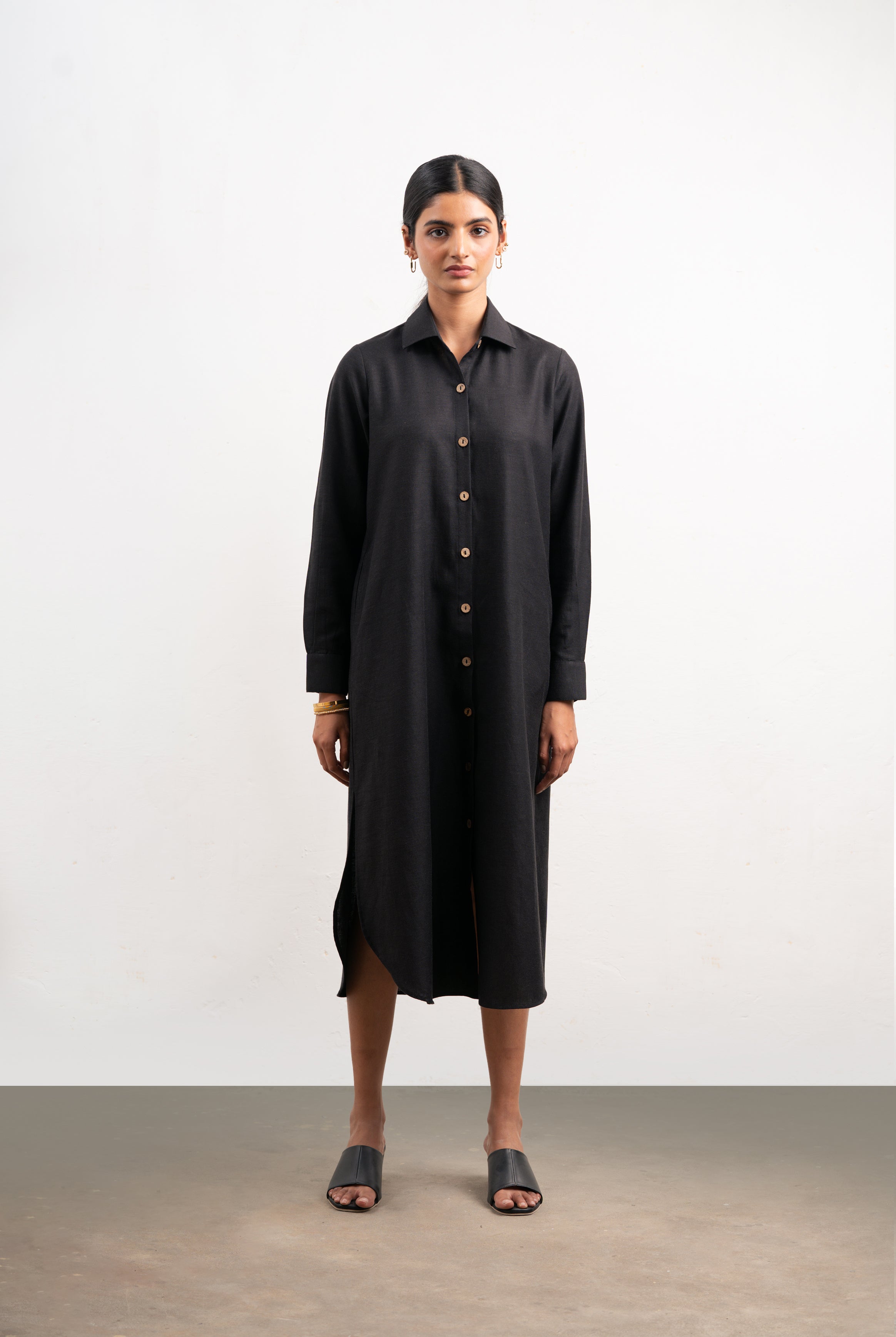 Raffle Shirtdress | Black