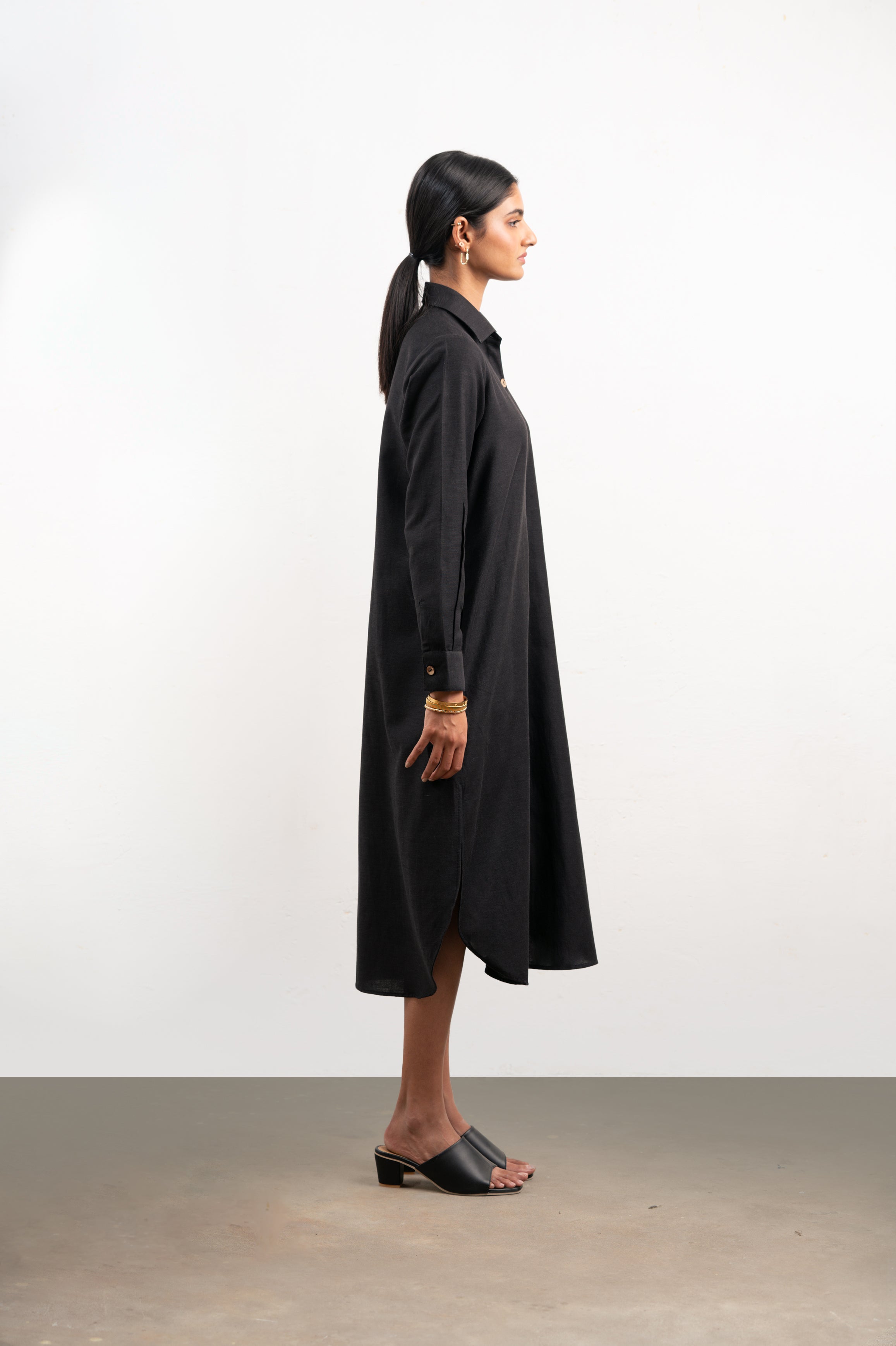 Raffle Shirtdress | Black