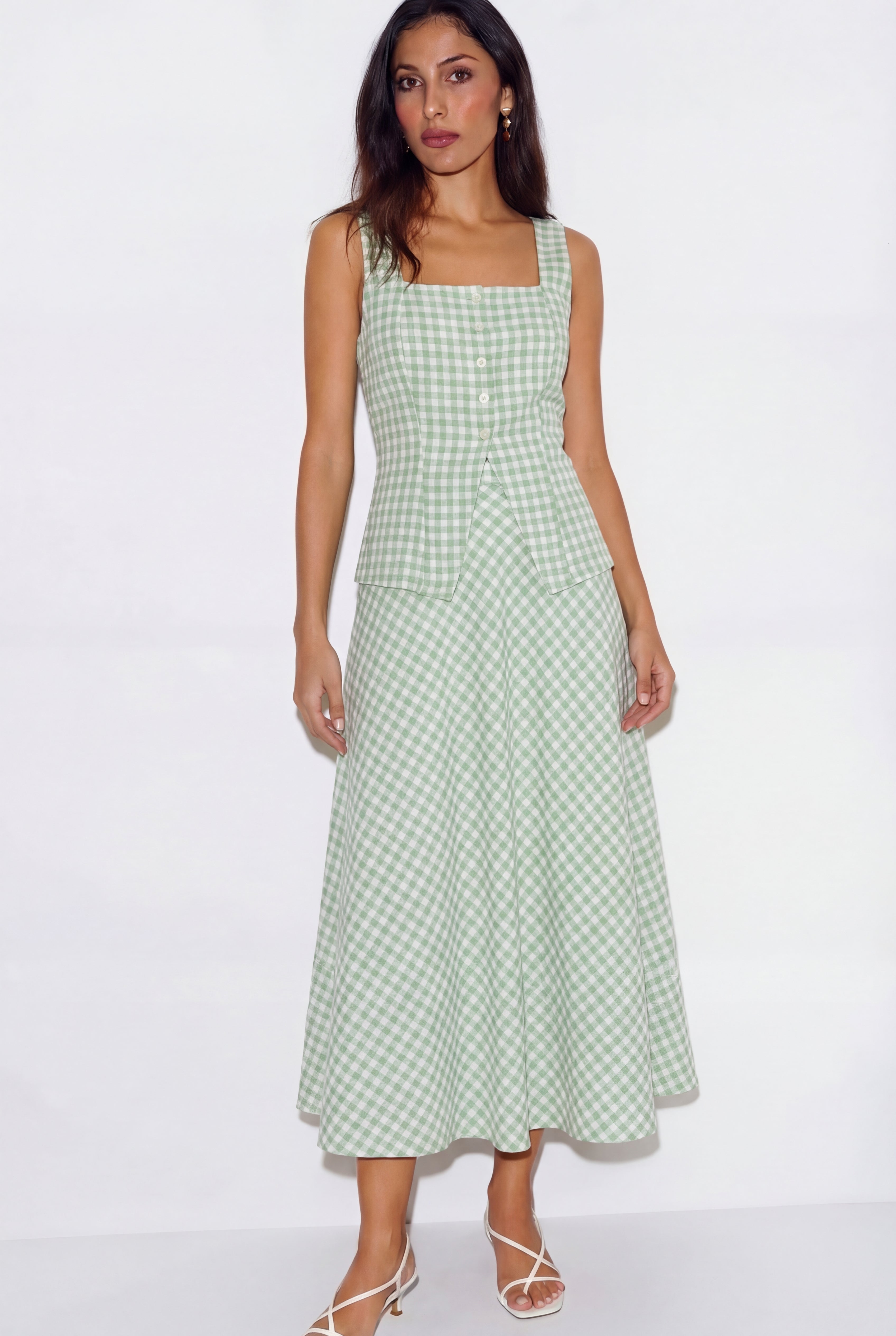 Muse Gingham Coord - Green