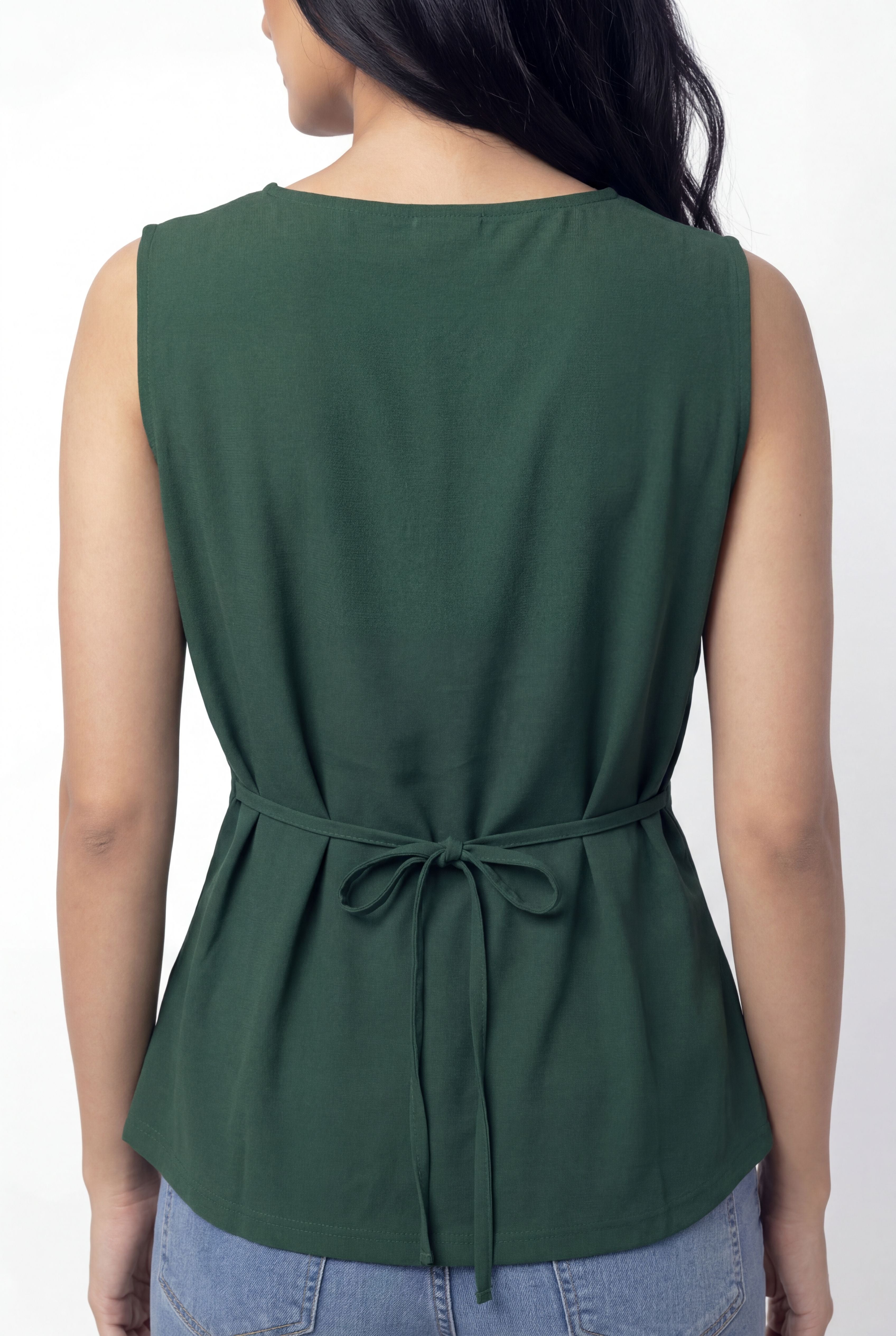 Cowl Cross Top - Jade