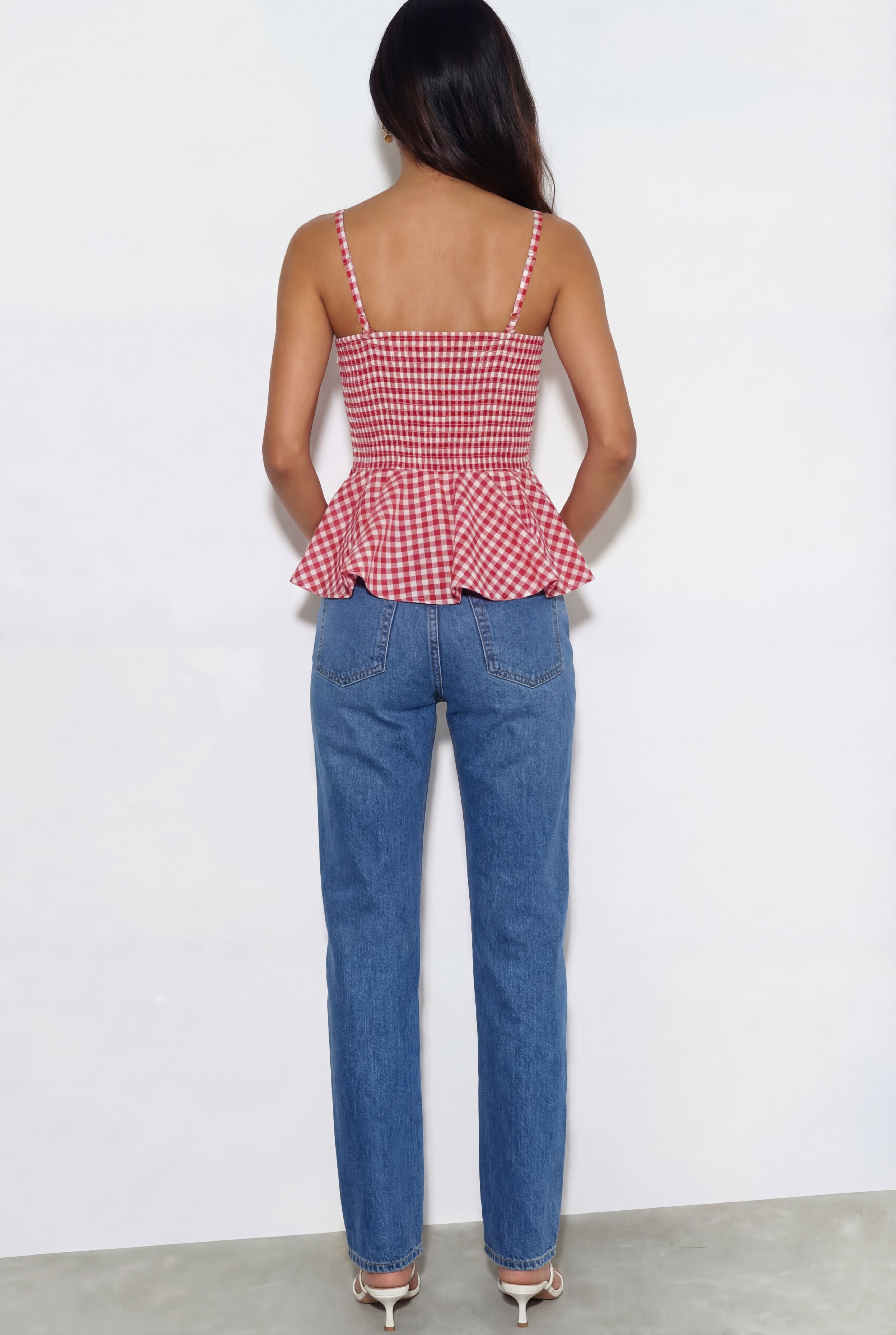 Play Gingham Top - Red