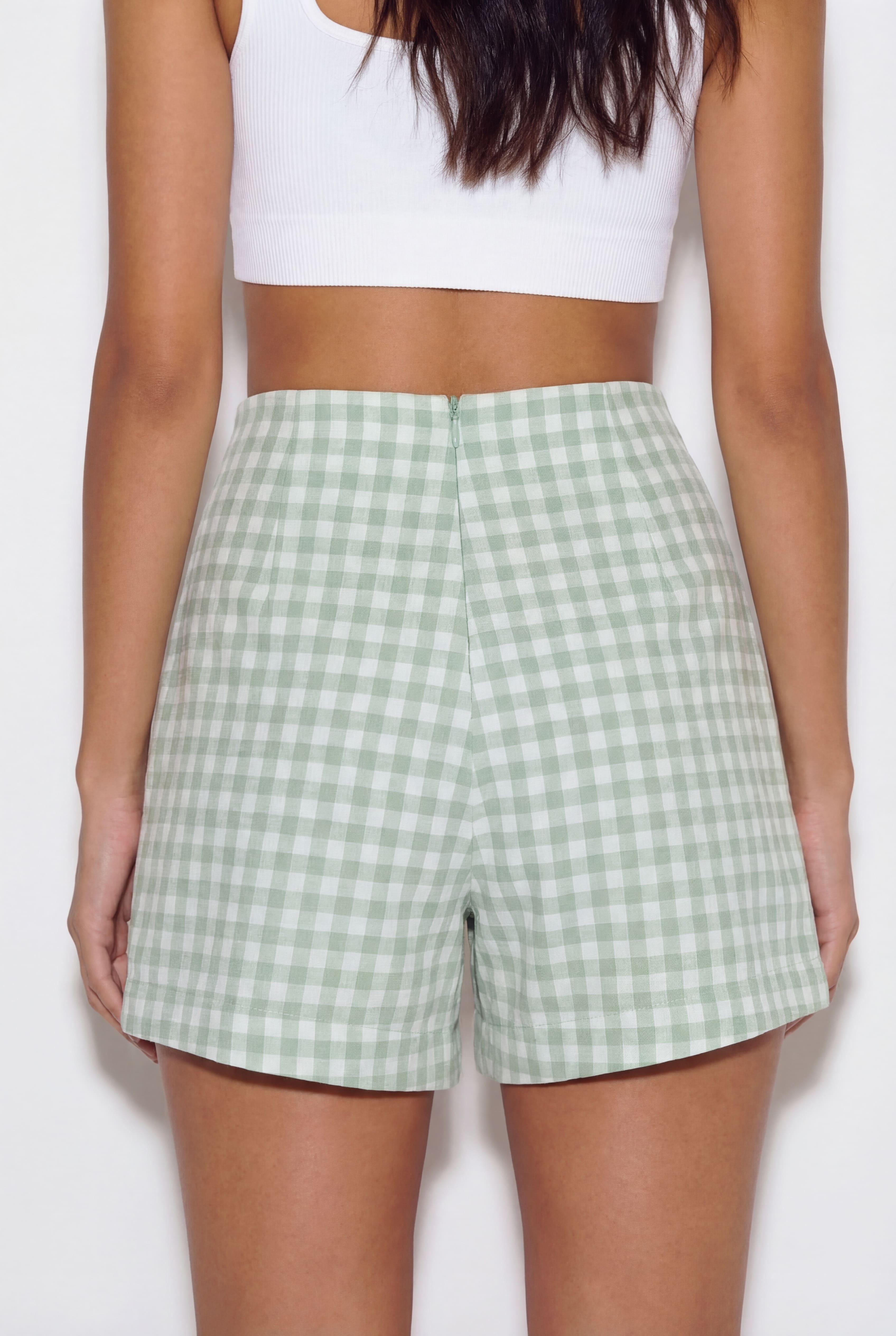 Clover Gingham Skort - Green