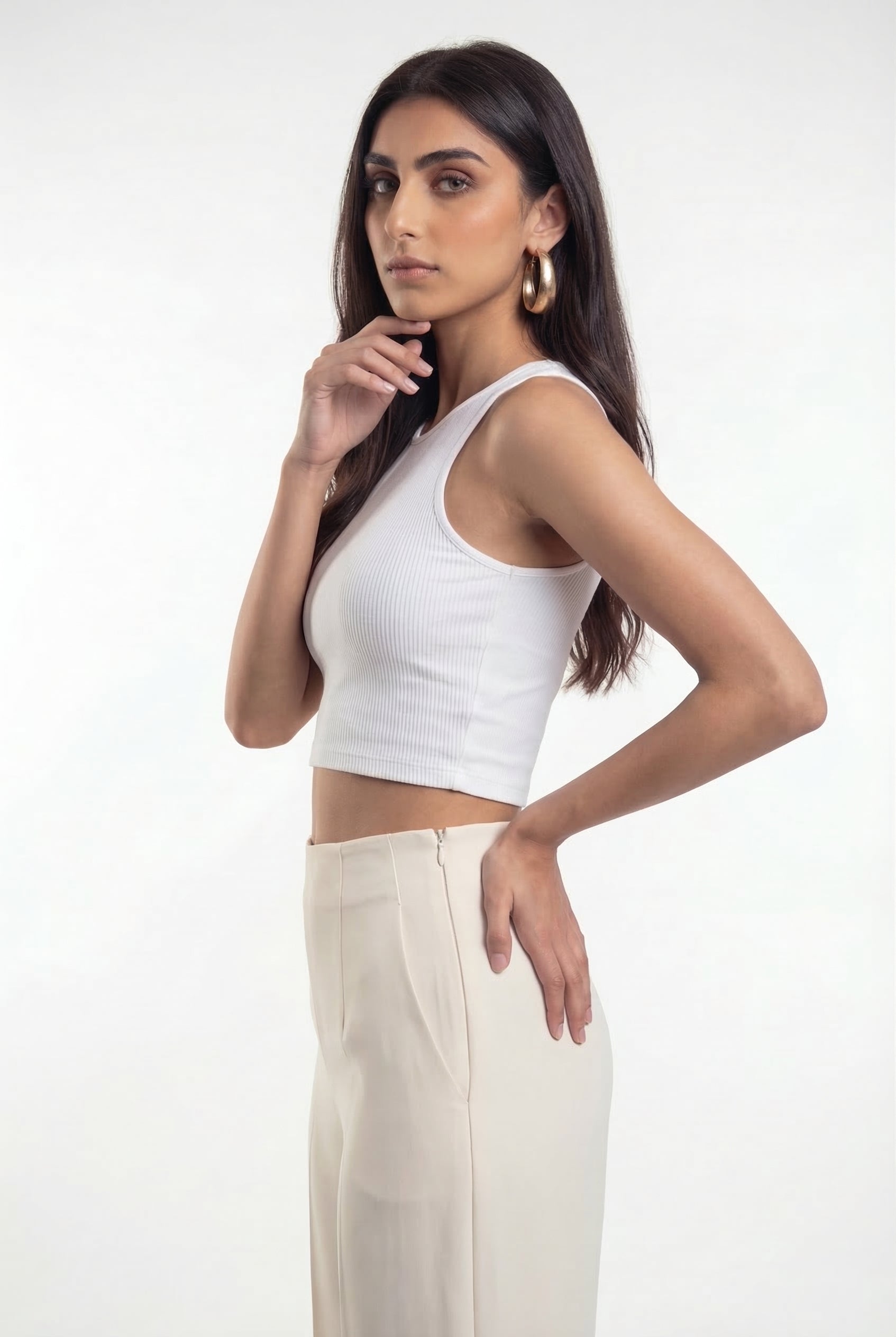 Flow Flat Waistband Pants - Ivory