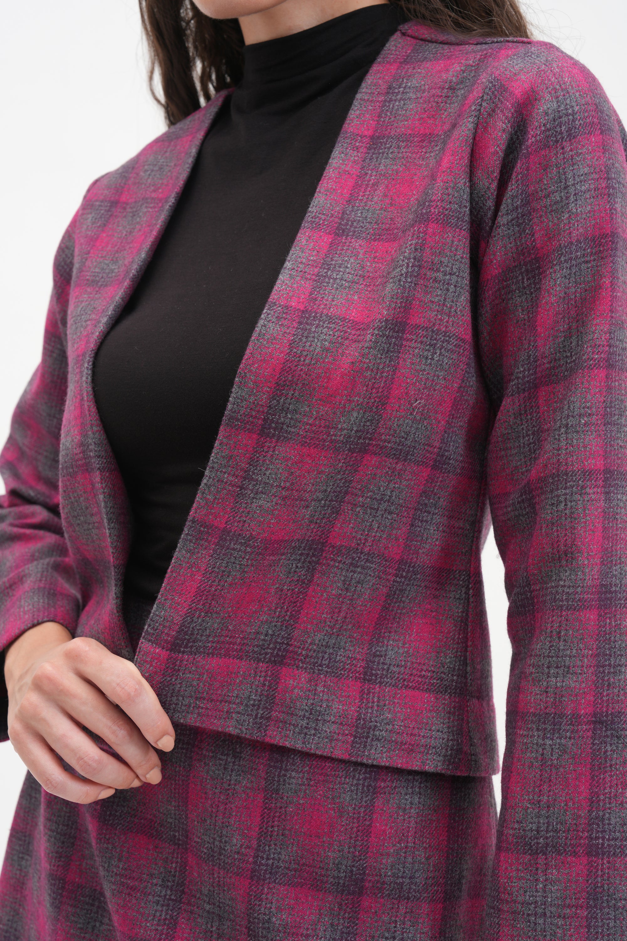 The Bae Jacket Pink Checkered