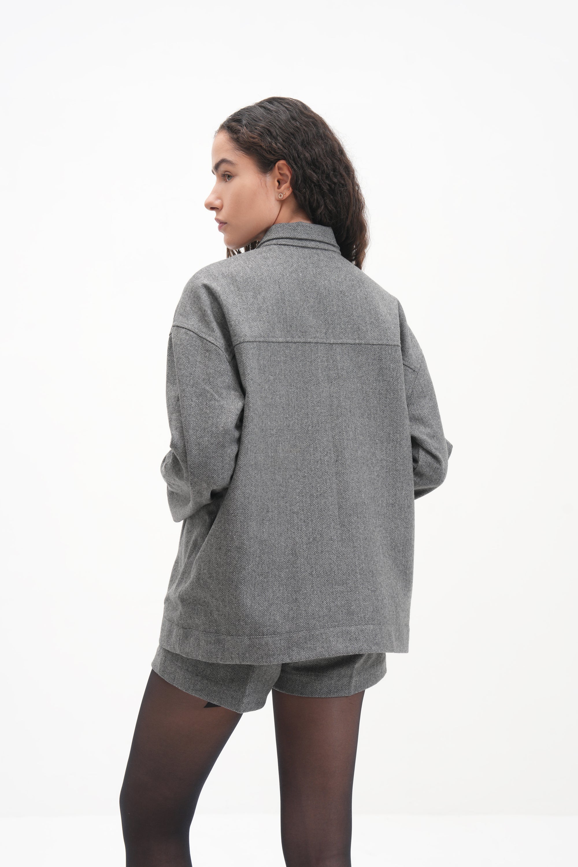 #Color_Grey Herringbone