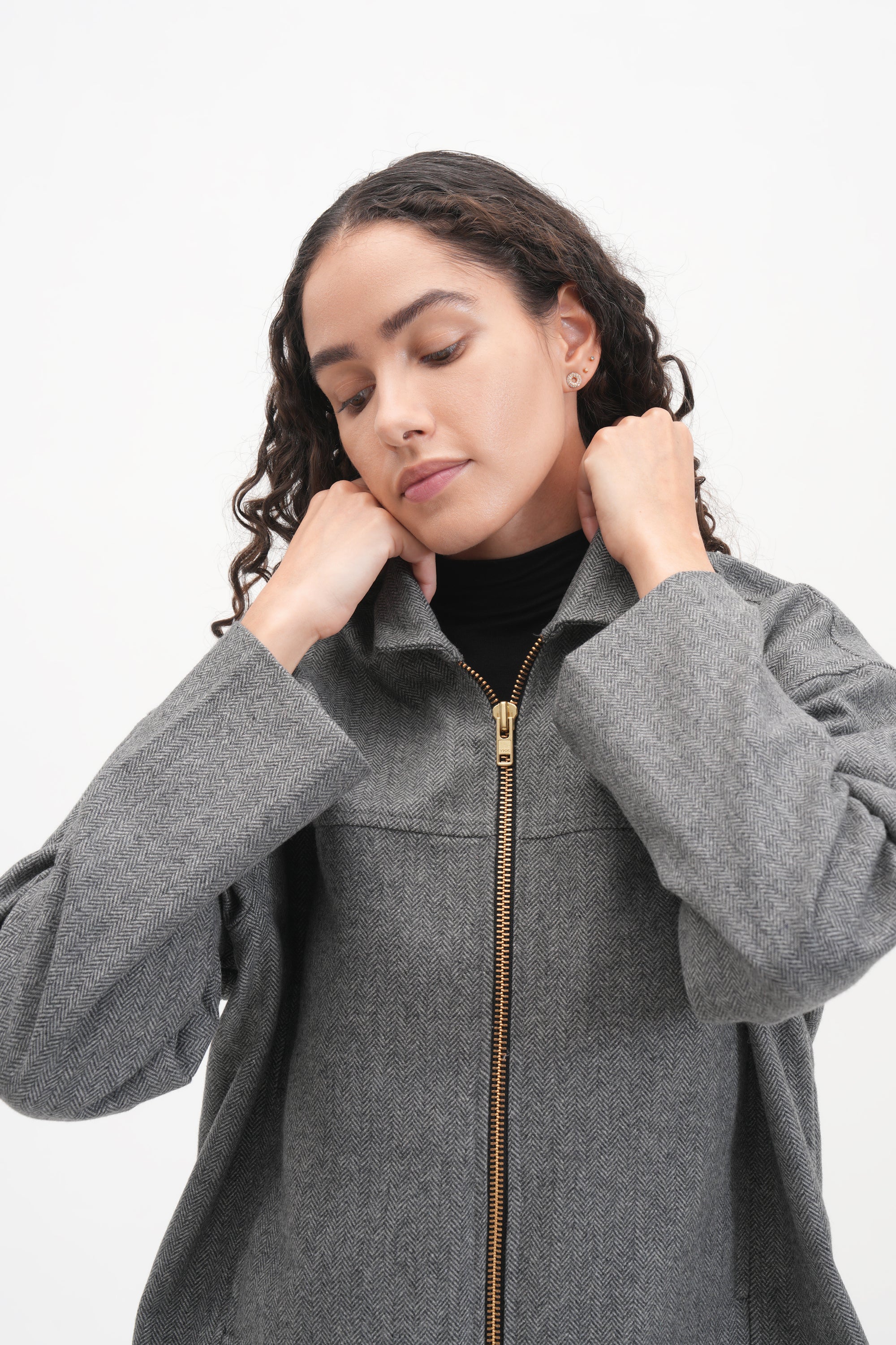 #Color_Grey Herringbone