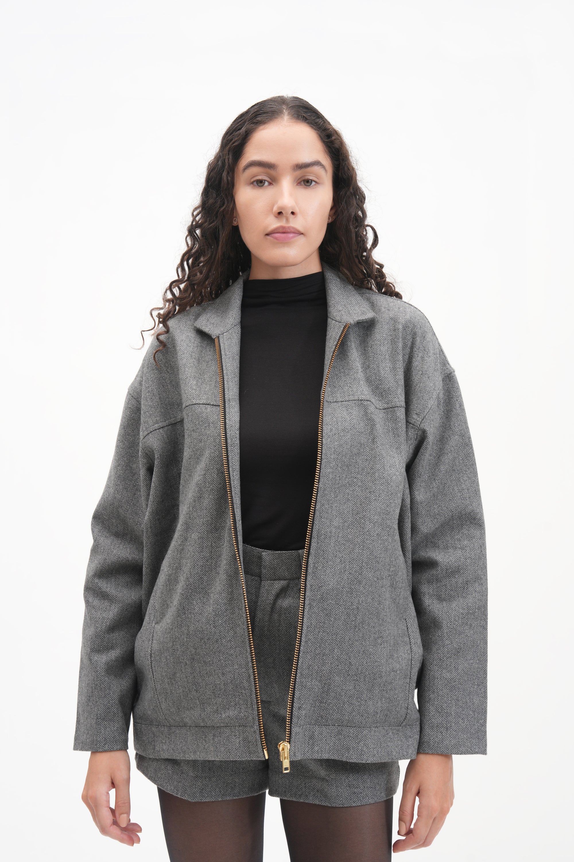 #Color_Grey Herringbone