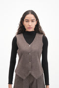 Woolen Waistcoat Champagne Beige