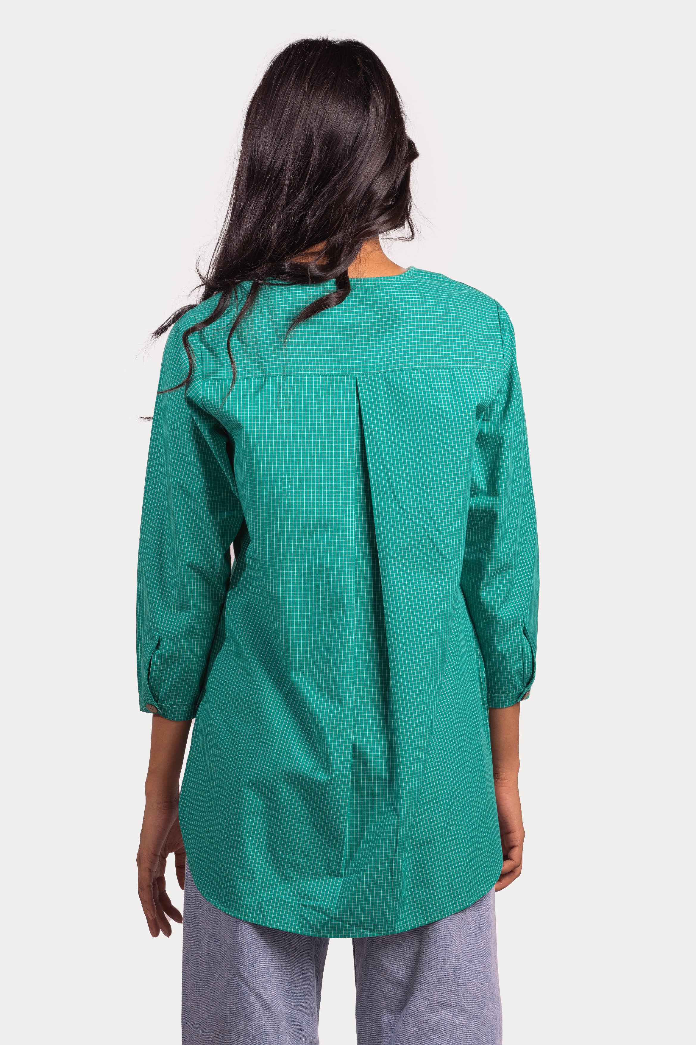 Squil Printed Shirt | Green Check