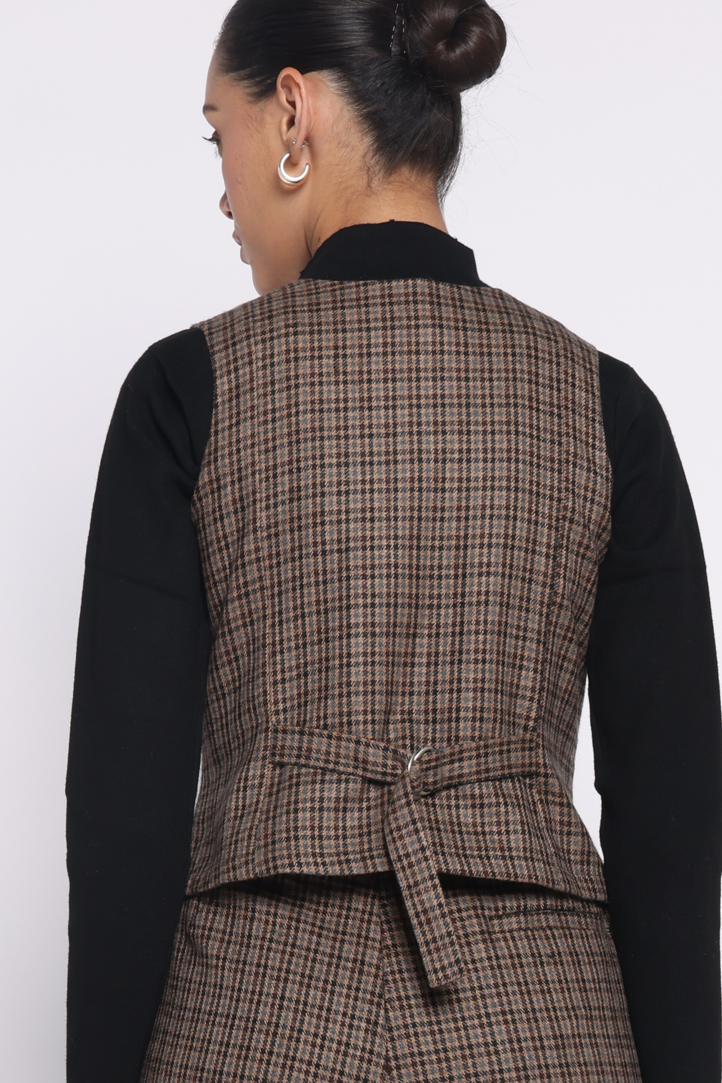 Woolen Waistcoat | Houndstooth