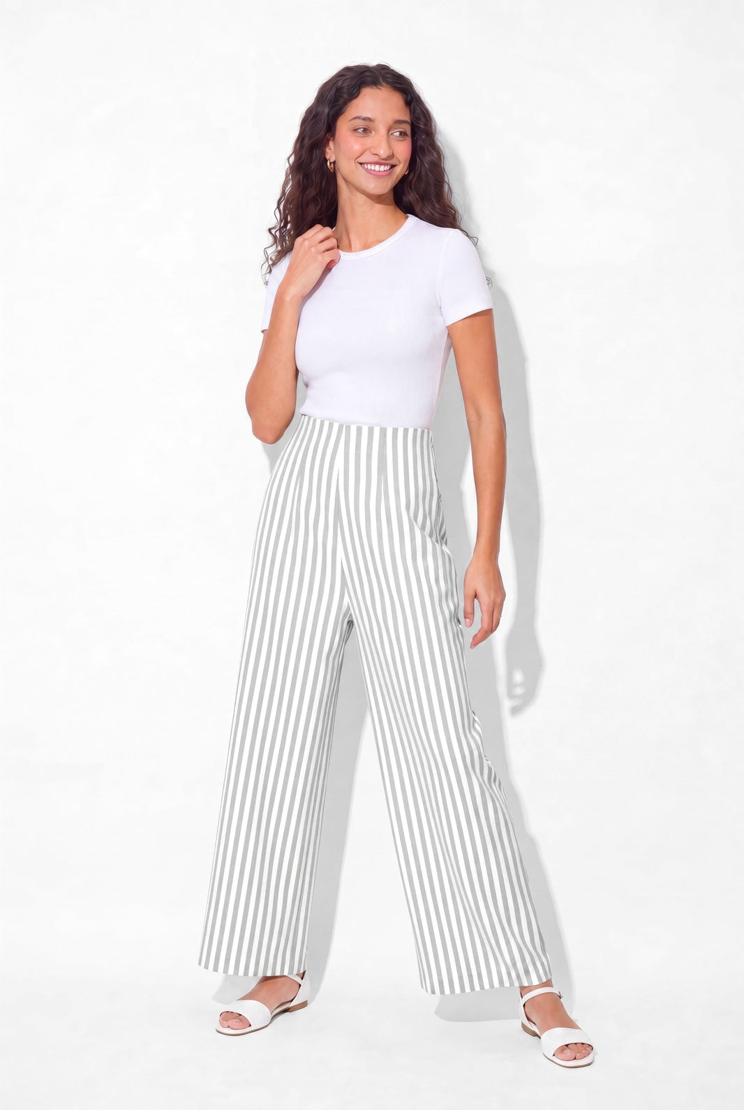 Soho Pants - Grey Stripe