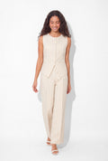Soho Waistcoat Coord - Beige Stripe
