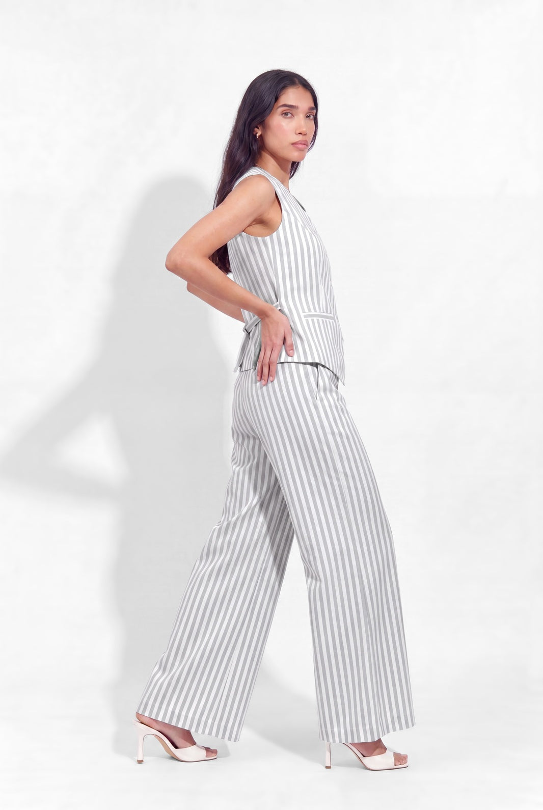 Soho Waistcoat Coord - Grey Stripe