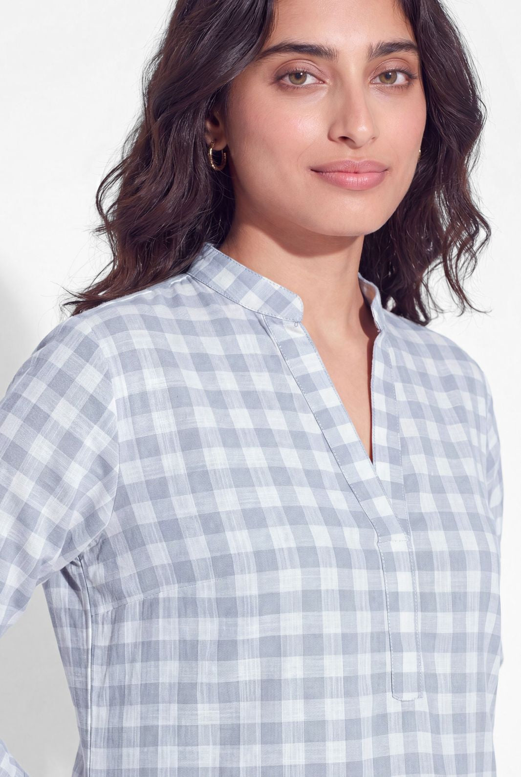 Mira Kurta Set - Blue Check