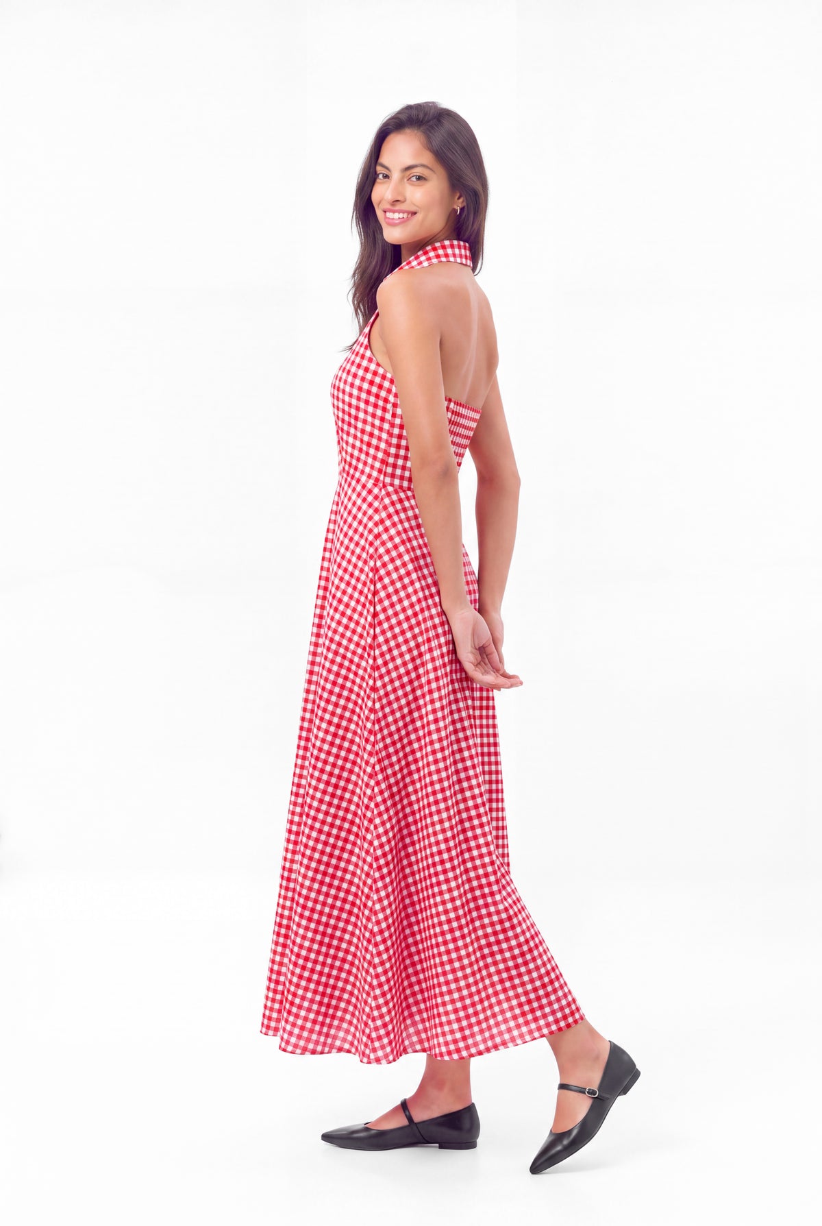 Mia Dress - Red Gingham