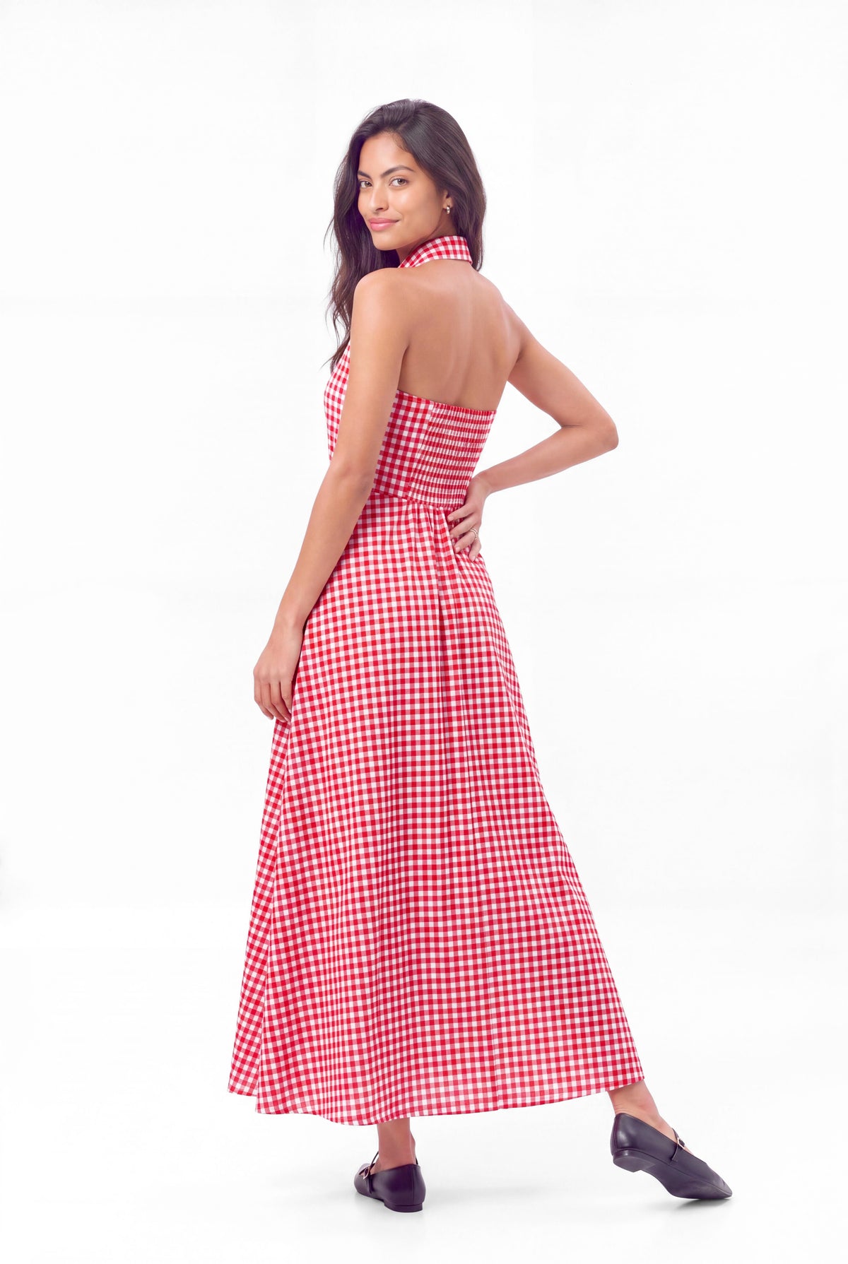 Mia Dress - Red Gingham