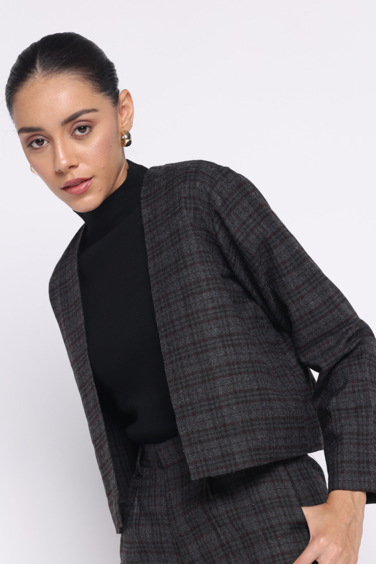 The Bae Jacket | Black Checkered