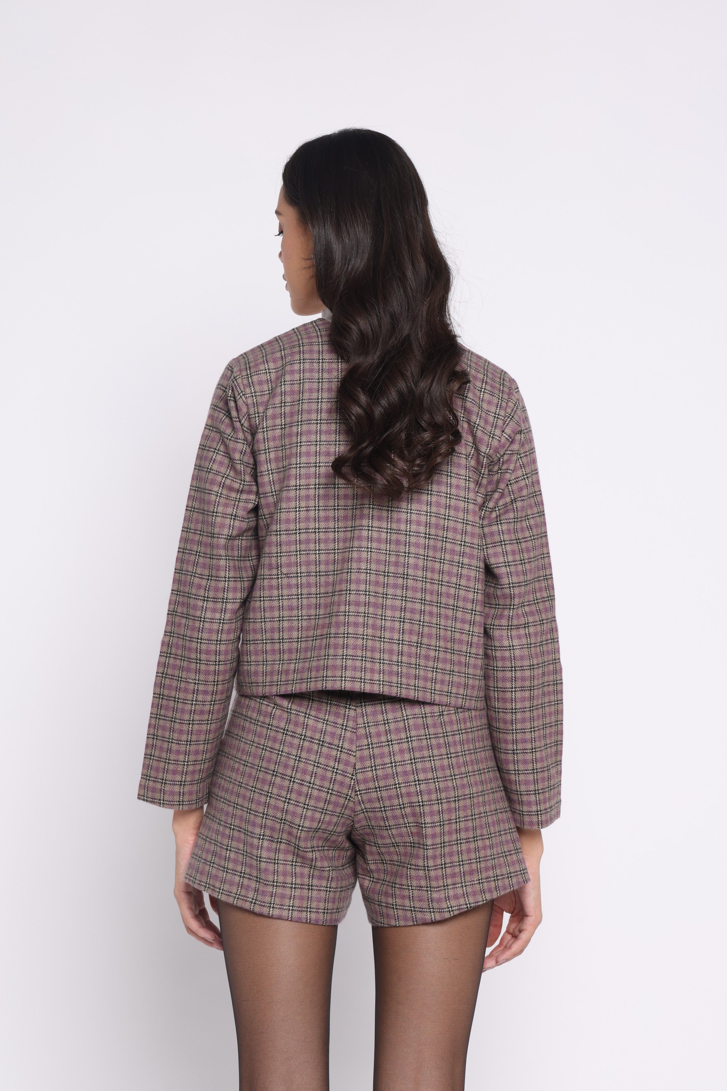 The Bae Jacket | Purple Checkered