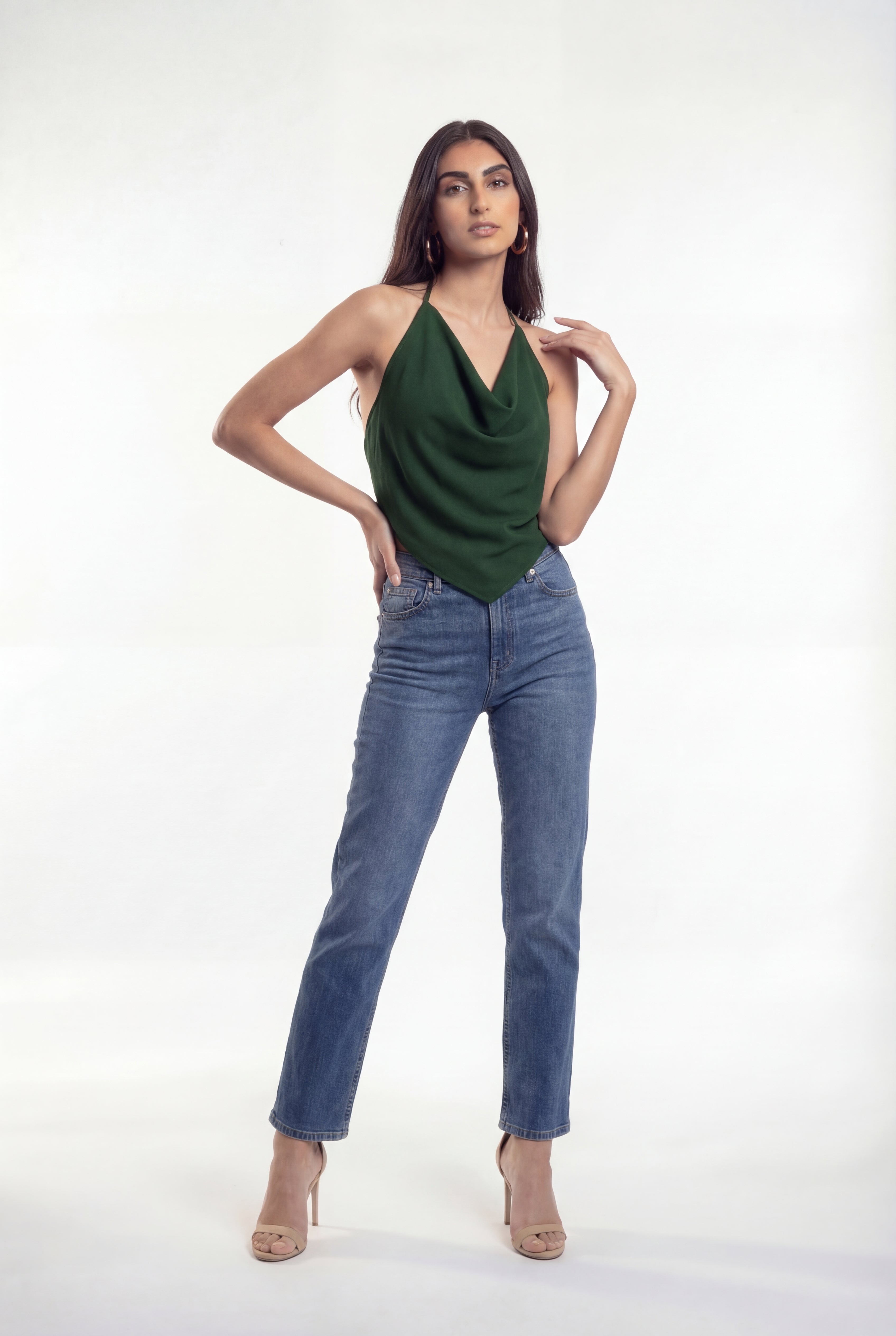 Sway Cowl Top - Jade