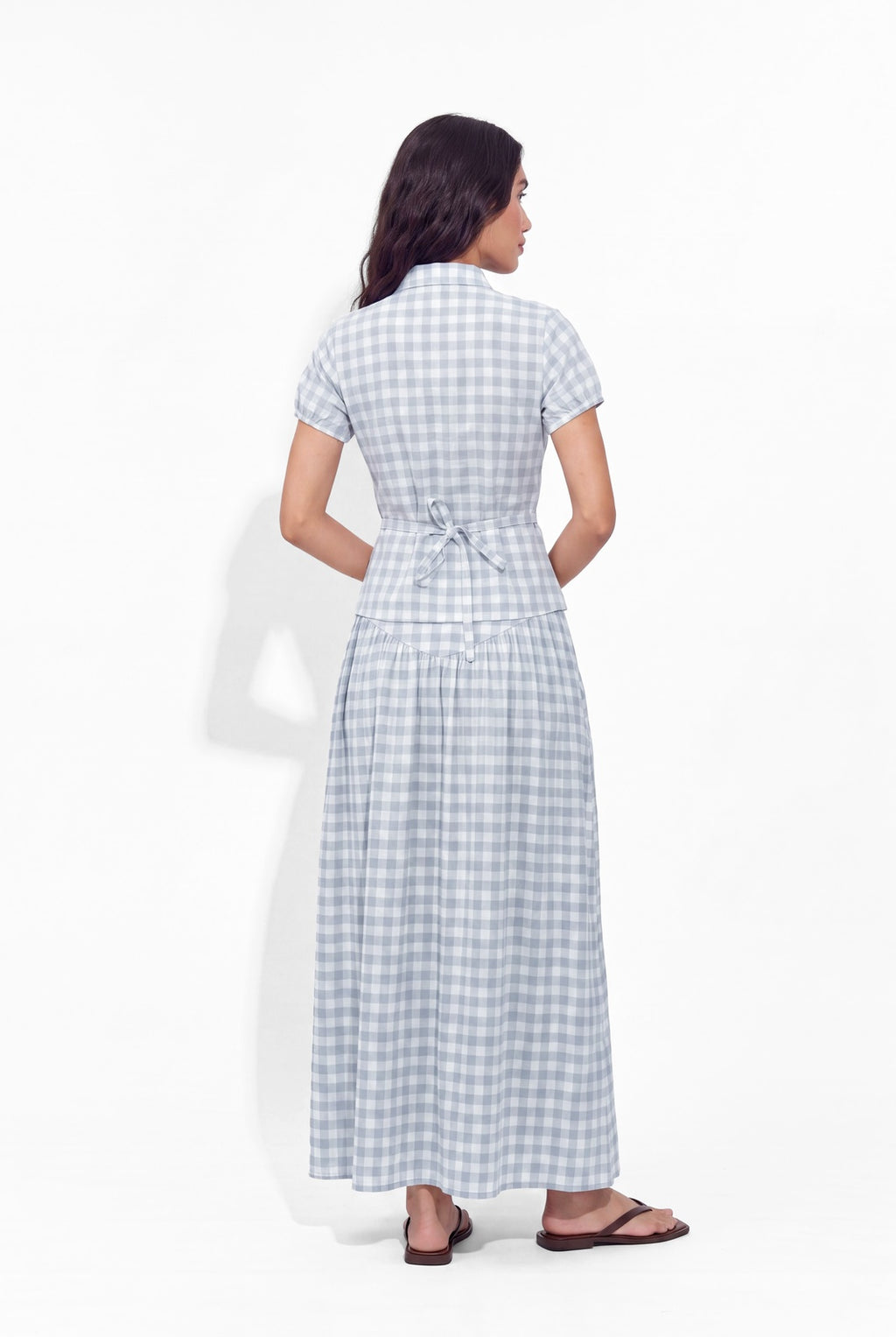 Curve Shirt Coord - Blue Check