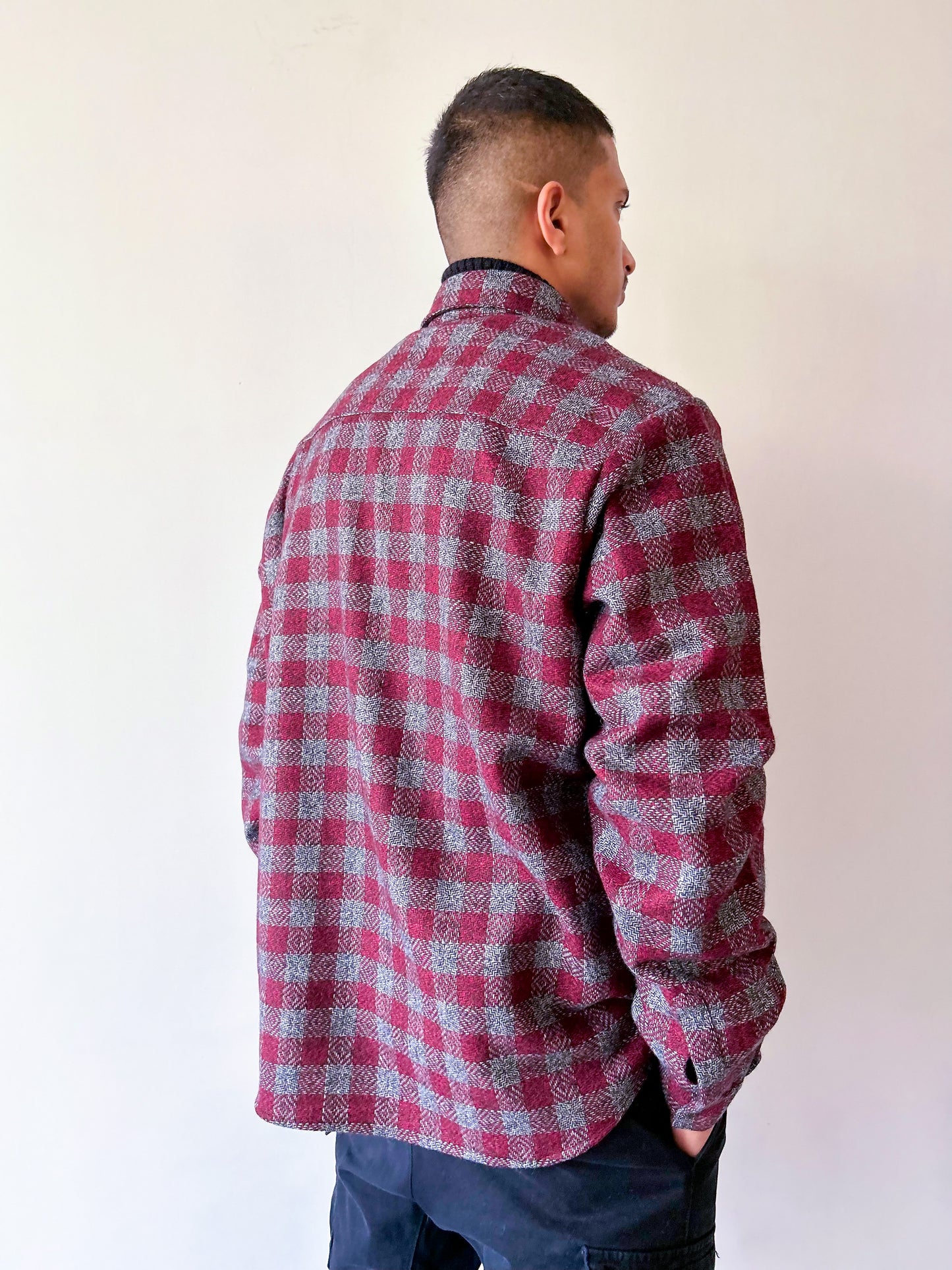 Nem Woolen Shirt | Red Checkered