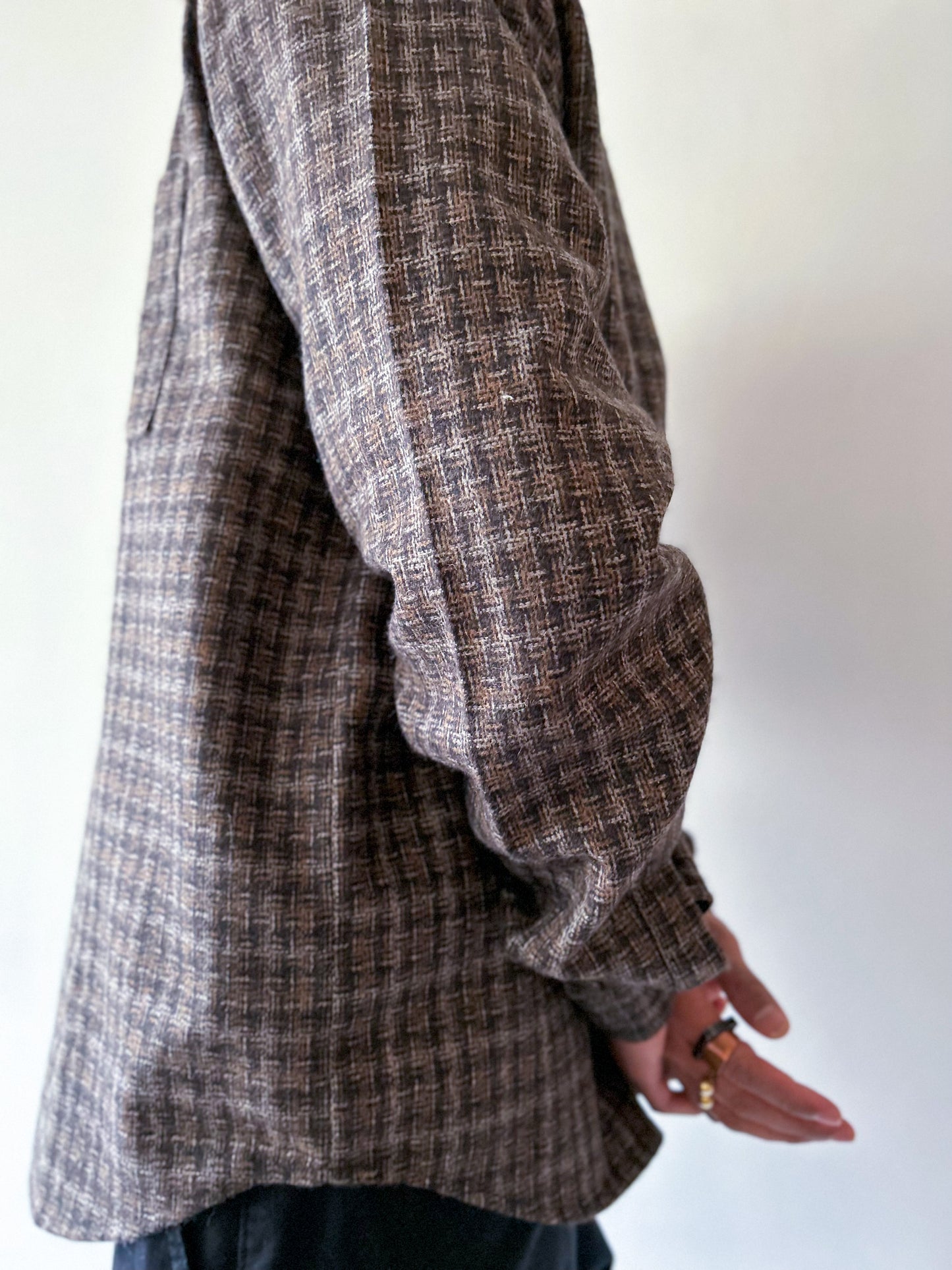 Nem Woolen Shirt | Brown Checkered
